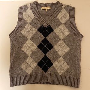 V neck Crop Sweater vest
